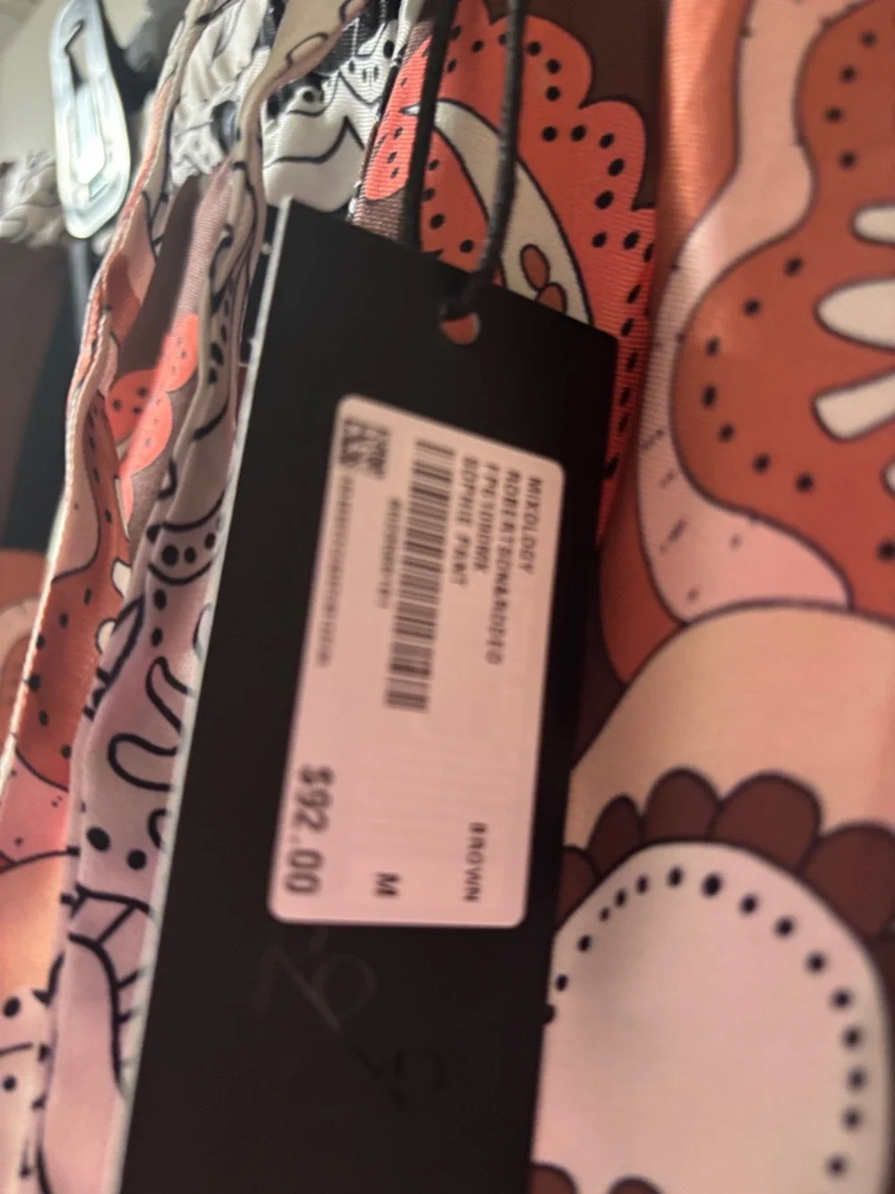 Flash sale - Wide-Leg Floral Print pant - Black and Coral w/ elastic waistband